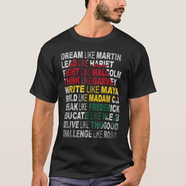 T-shirt Black Power History Mois African American Pride (Devant)