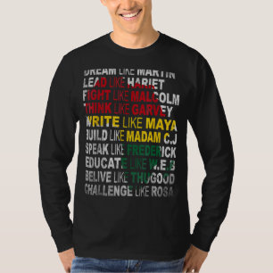T-shirt Black Power History Mois African American Pride
