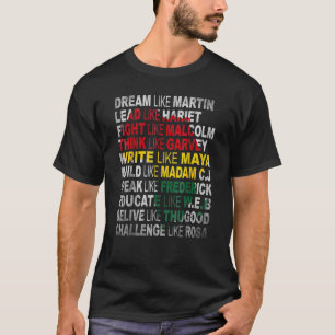 T-shirt Black Power History Mois African American Pride