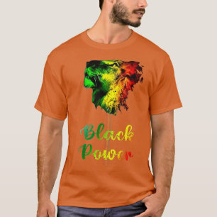 T-shirt Black Power Lion Black History Men Boys