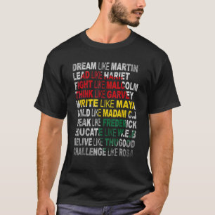 T-shirt Black Power Shirt History Mois Africain Américain