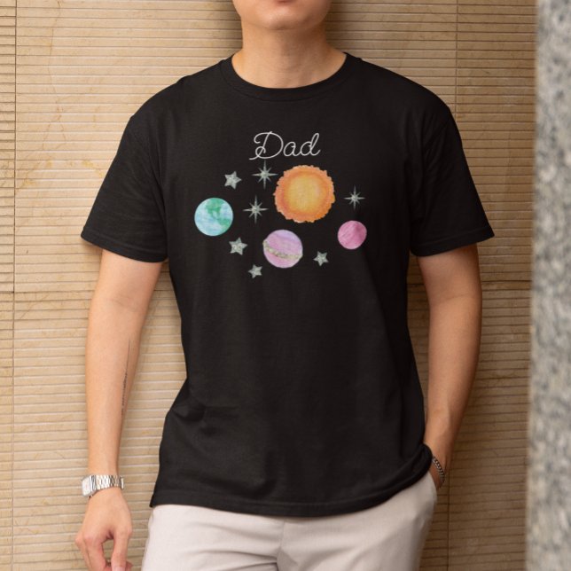 T-shirt Black Premier Voyage Autour Du Soleil Papa 1er Ann (Créateur téléchargé)