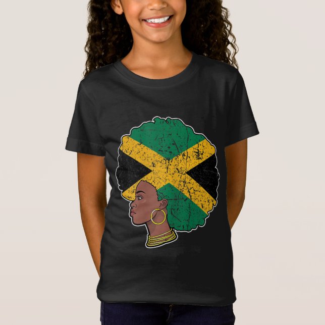 T-Shirt Black Pride drapeau jamaïcain Jamaïque Black Histo (Devant)