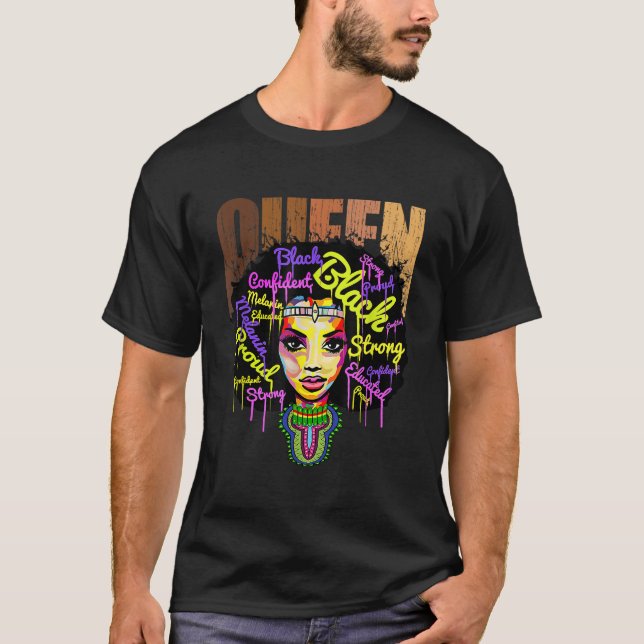 T-shirt Black Pride Histoire Mois afro-américain Afro Qu (Devant)