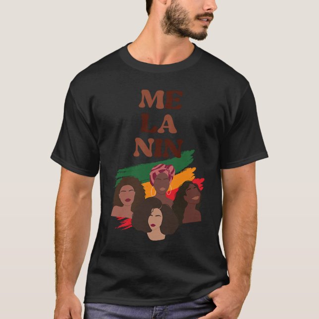 T-shirt Black Pride Melanin Graphic For Women Afro Queens (Devant)