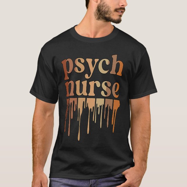 T-shirt Black Psych Nurse African American Psychiatric Nur (Devant)
