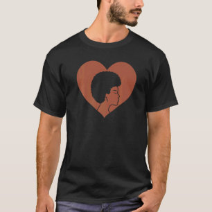 T-shirt Black Queen Afro Heart Girl Magic Melanin Homme Fe