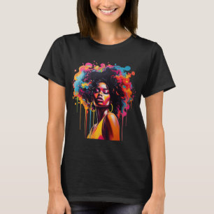 T-shirt Black Queen Afro Melanin Driving JunetDix Afric