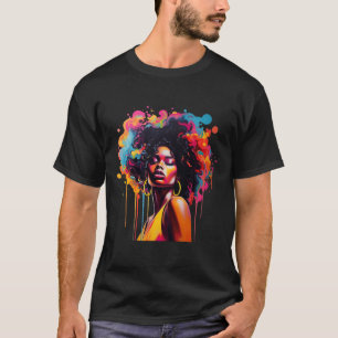 T-shirt Black Queen Afro Melanin Driving JunetDix Afric