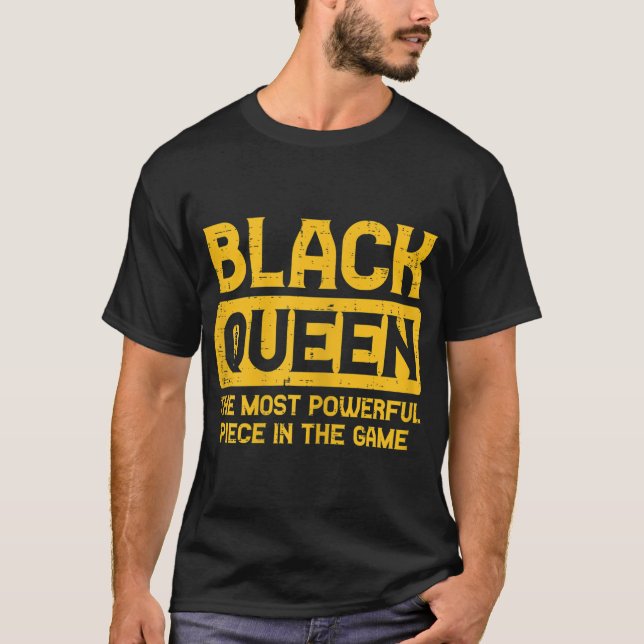 T-shirt Black Queen Chess Black History Pride BLM Africain (Devant)