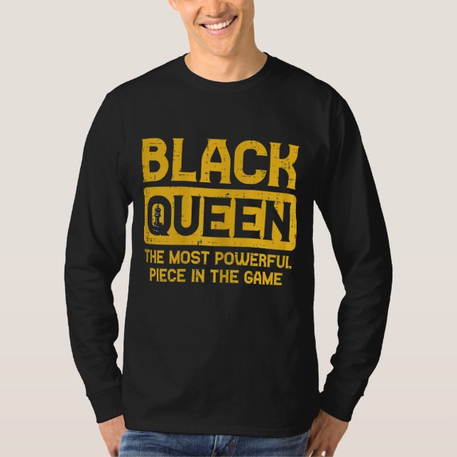 T-shirt Black Queen Chess Black History Pride BLM Africain (Devant)