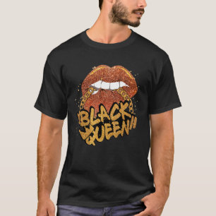 T-shirt Black Queen Couleurs Africaines Lèvres à mordre Bl