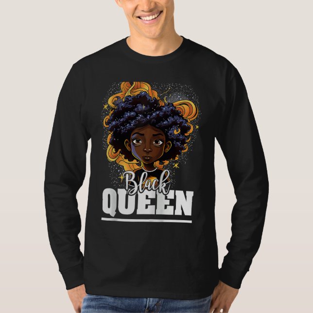 T-shirt Black Queen For Proud African American Black Histo (Devant)