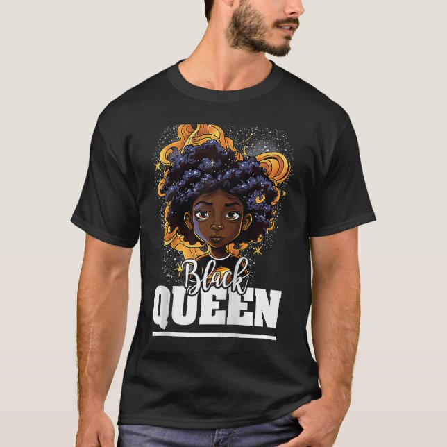 T-shirt Black Queen For Proud African American Black Histo (Devant)