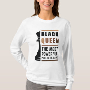 T-shirt Black Queen La Pièce La Plus Puissante Dans Le Jeu