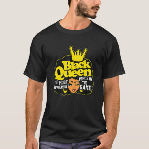 T-shirt Black Queen La Pièce La Plus Puissante Dans Le Jeu