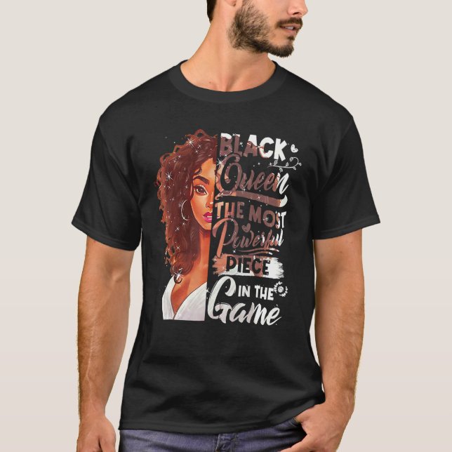 T-shirt Black Queen La Pièce La Plus Puissante De L'Histor (Devant)