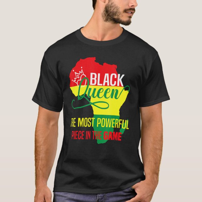 T-shirt Black Queen La Pièce La Plus Puissante Le Jeu Blac (Devant)