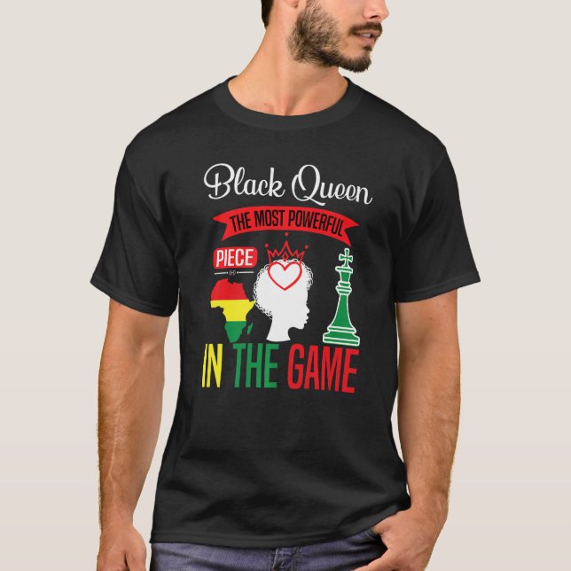 T-shirt Black Queen La Pièce La Plus Puissante Le Jeu Blac (Devant)