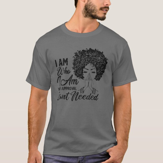 T-shirt Black Queen Lady Curly Naturel Afro-Africain Améri (Devant)