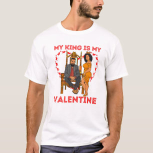 T-shirt Black Queen Melanin King Valentine's Day Hommes Fe