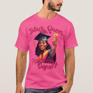 T-shirt Black Queen Psychology Degree Graduation 2023 Phd 