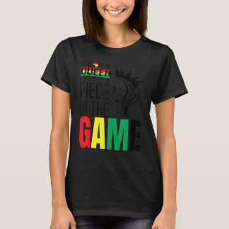 T-shirt Black Queen The Most Powerful Piece The Game Black