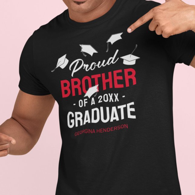 T-shirt Black Red Froud Brother 2025 Graduate (Créateur téléchargé)
