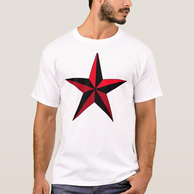 T-shirt Black & Red Star (Devant)