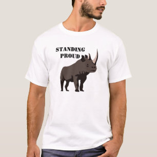 T-shirt Black Rhino debout fier