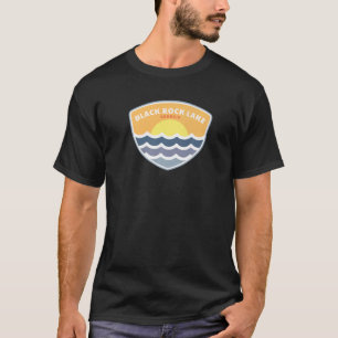 T-shirt Black Rock Lake Georgia Ga Sunset Vacances Souveni