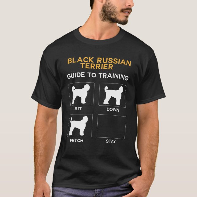 T-shirt Black Russian Terrier Guide D'Entraînement Chien O (Devant)