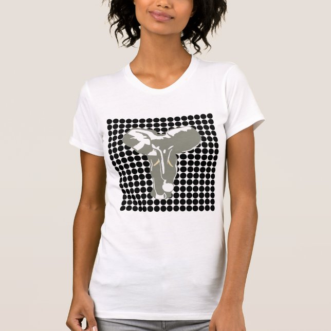 T-shirt Black Safari point avec Pop Art Elephant (Devant)