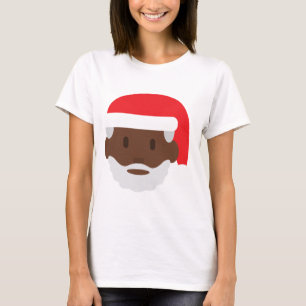 T-shirt black santa claus emoji