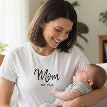 Black Script Established Mom Modern Minimalist