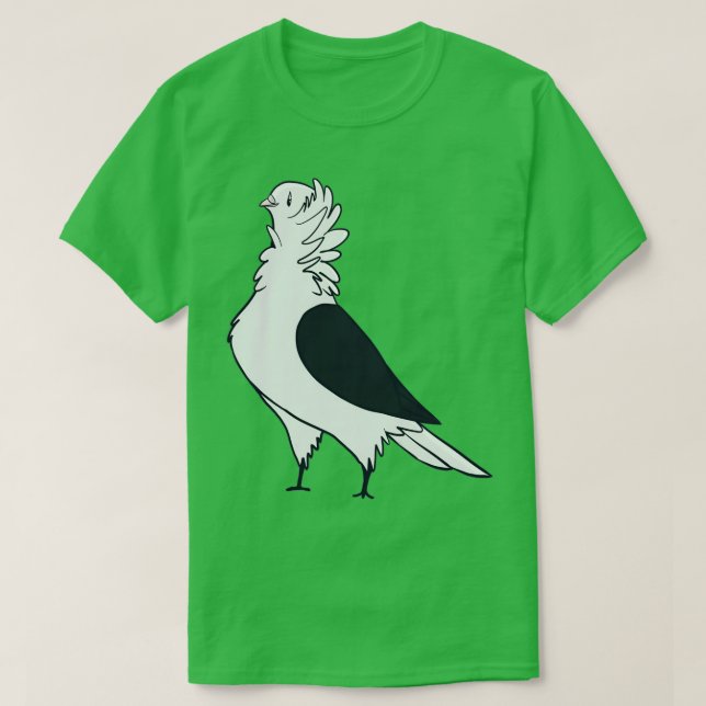 T-shirt Black Shield Old German Owl Pigeon (Design devant)