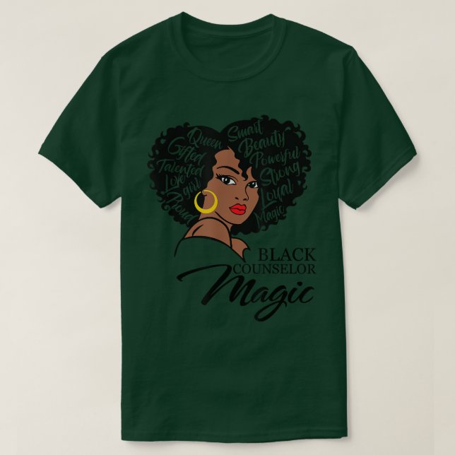 T-shirt Black Smart Conseiller Afro Melanin Afrique Amériq (Design devant)