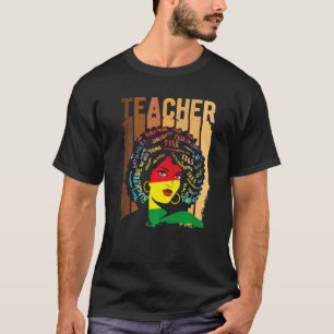 T-shirt Black Smart Enseignant Afro Love Melanin African A