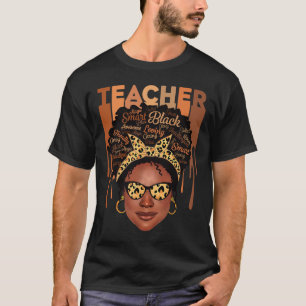 T-shirt Black Smart Enseignant Noir Histoire Mois Chemise
