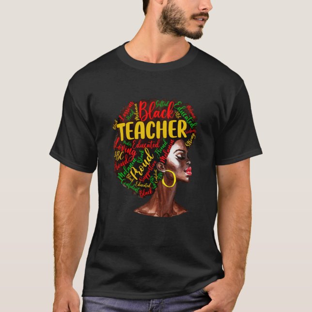 T-shirt Black Smart Teacher Black History Month Woman Prid (Devant)