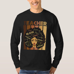 T-shirt Black Smart Teacher Histoire Noire Fier Africain A