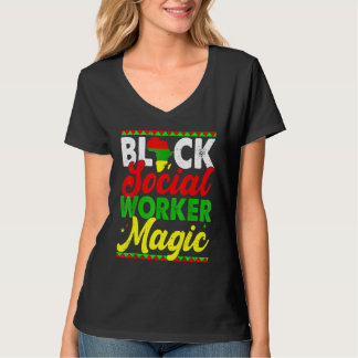 T-shirt Black Social Worker Magic Black History Month Prou