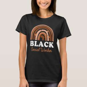 T-shirt Black Social Worker Melanin Rainbow Social Work Bs