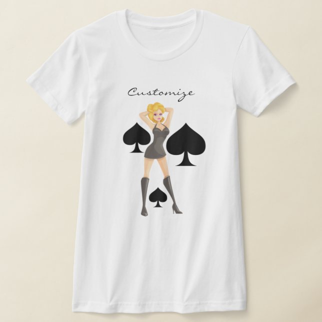 T-shirt Black Spades Blonde Queen Thunder_Cove (Poser)