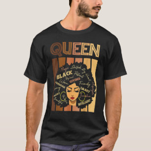 T-shirt Black Strong Queen Afro Love Melanin African Ameri