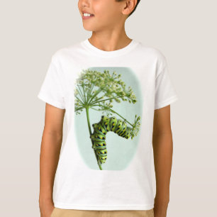 T-shirt Black Swallowtail Caterpillar mangeant du persil