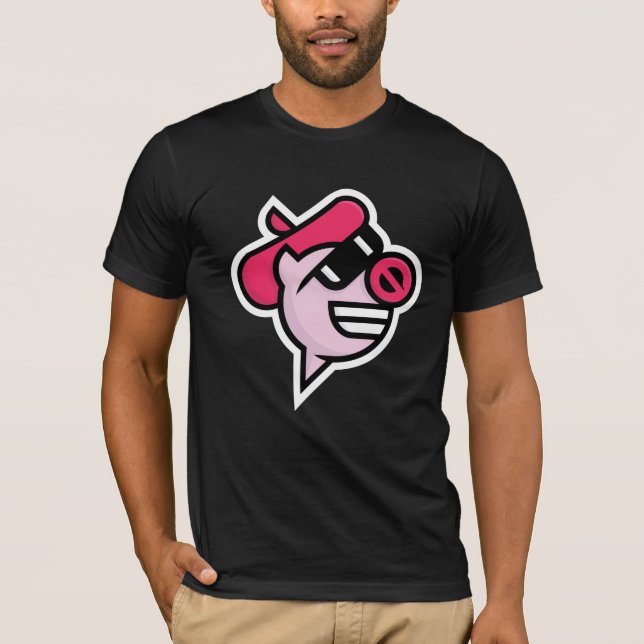 T-shirt Black T avec le logo Comedy Pigs (Devant)