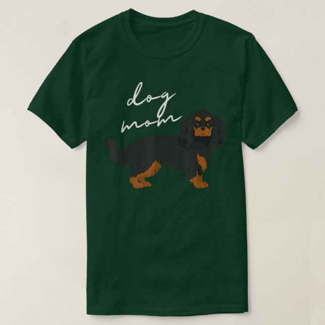 T-shirt Black & Tan Cavalier King Charles Spaniel Chien Ma (Design devant)