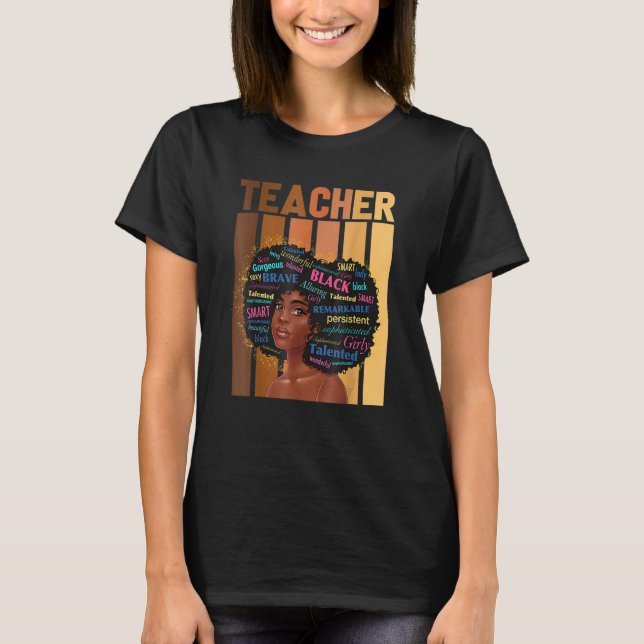 T-shirt Black Teacher Magic Black History Month Teacher Te (Devant)