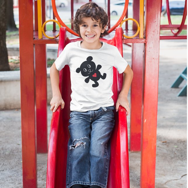 T-shirt Black Teddy Bear Love (Créateur téléchargé)